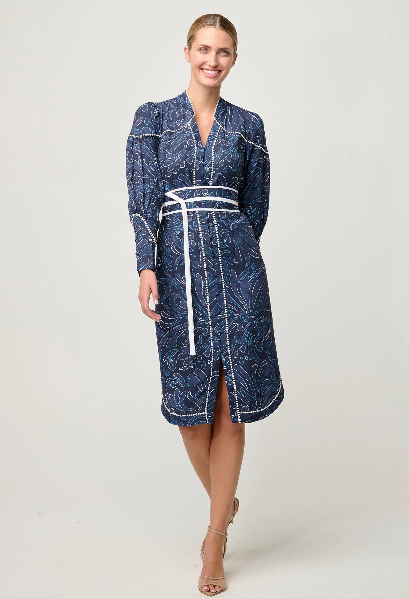 Adela Viscose Dobby Dress | Altamira - Image 3