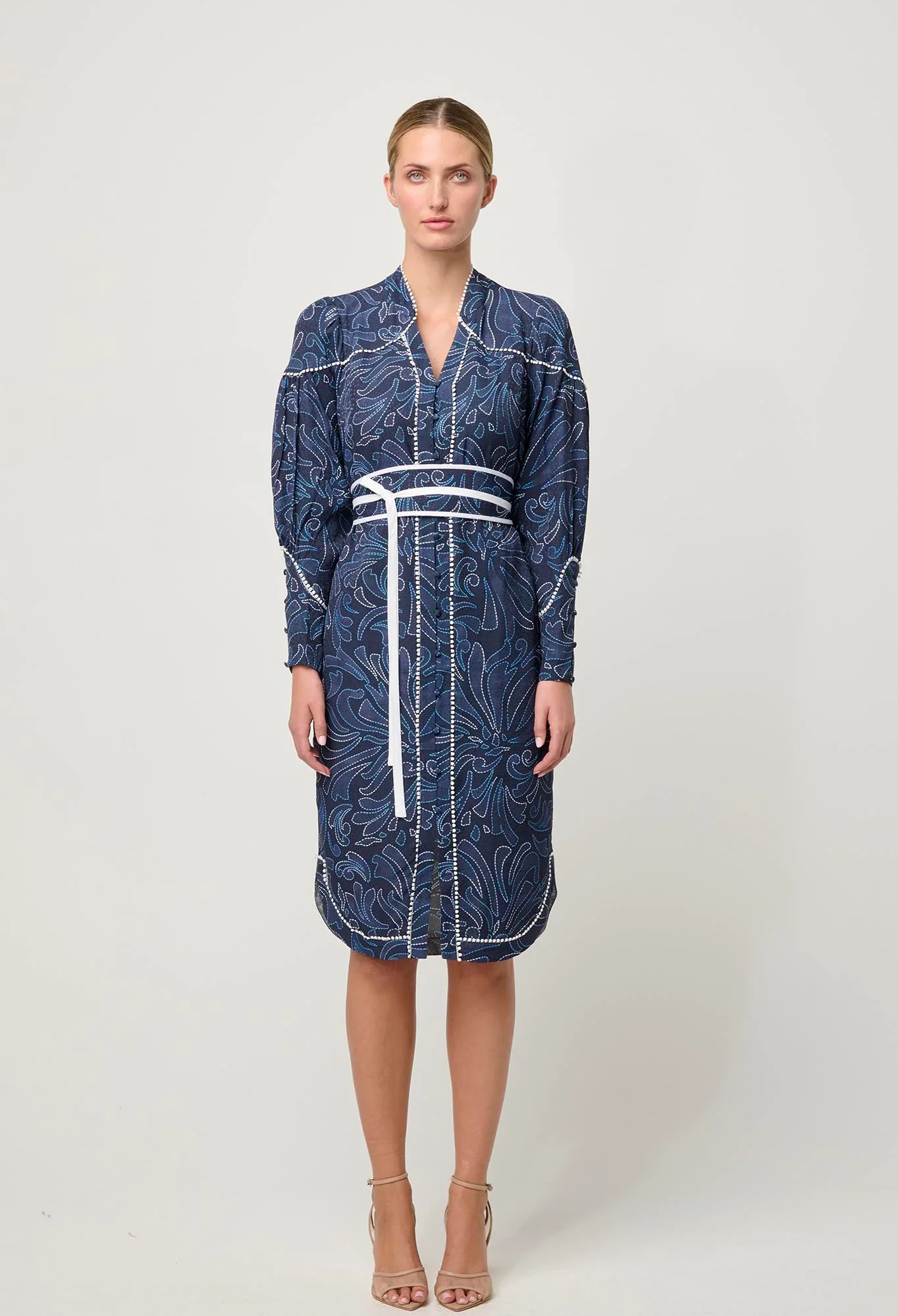 Adela Viscose Dobby Dress | Altamira - Image 6