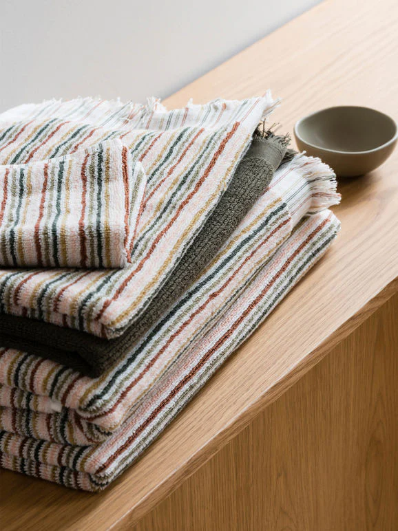 Alice Cotton Hand Towel | Moss/Multi - Image 5