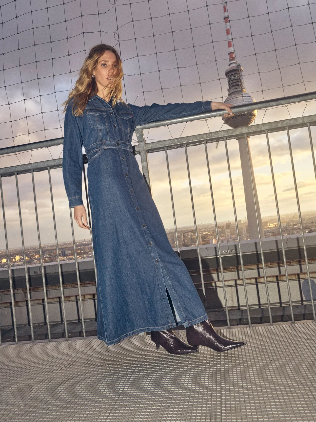 Allaba Denim Dress | Blue - Image 3