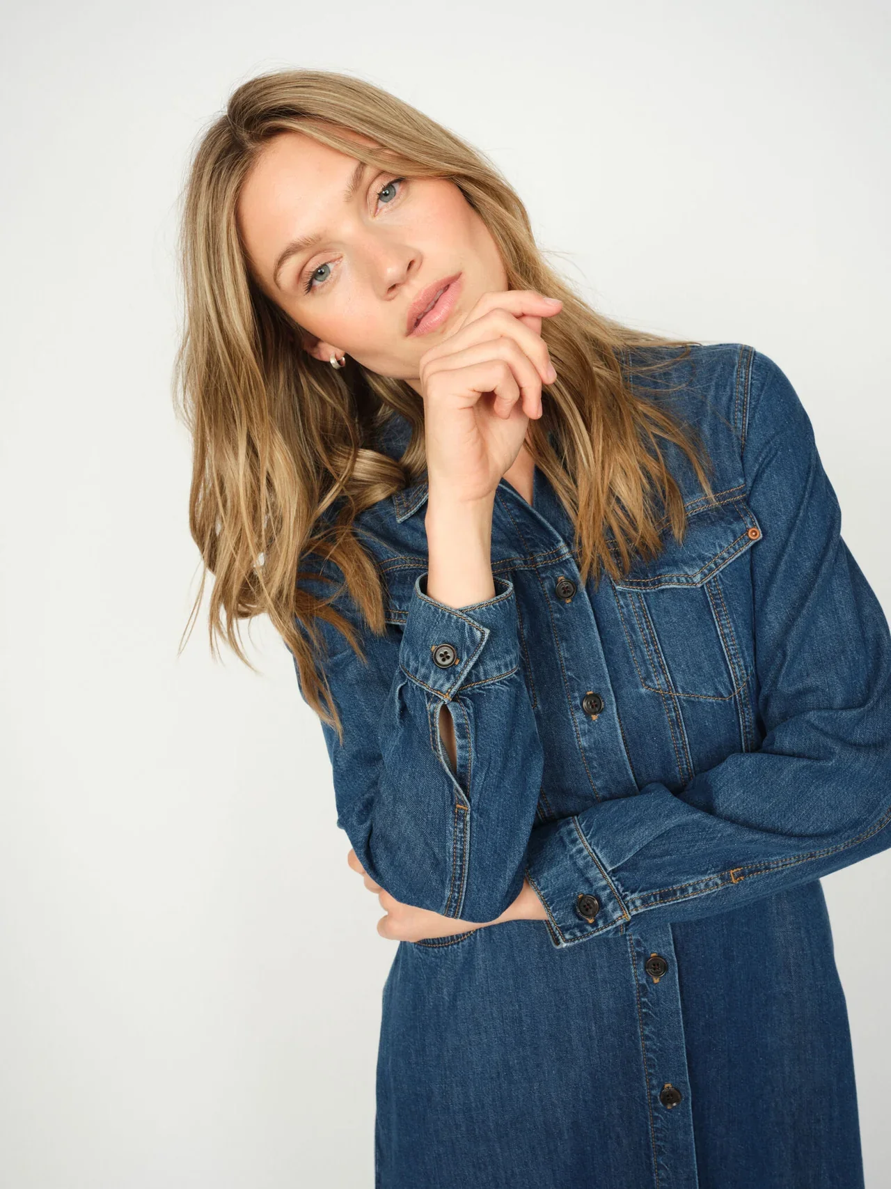 Allaba Denim Dress | Blue - Image 4