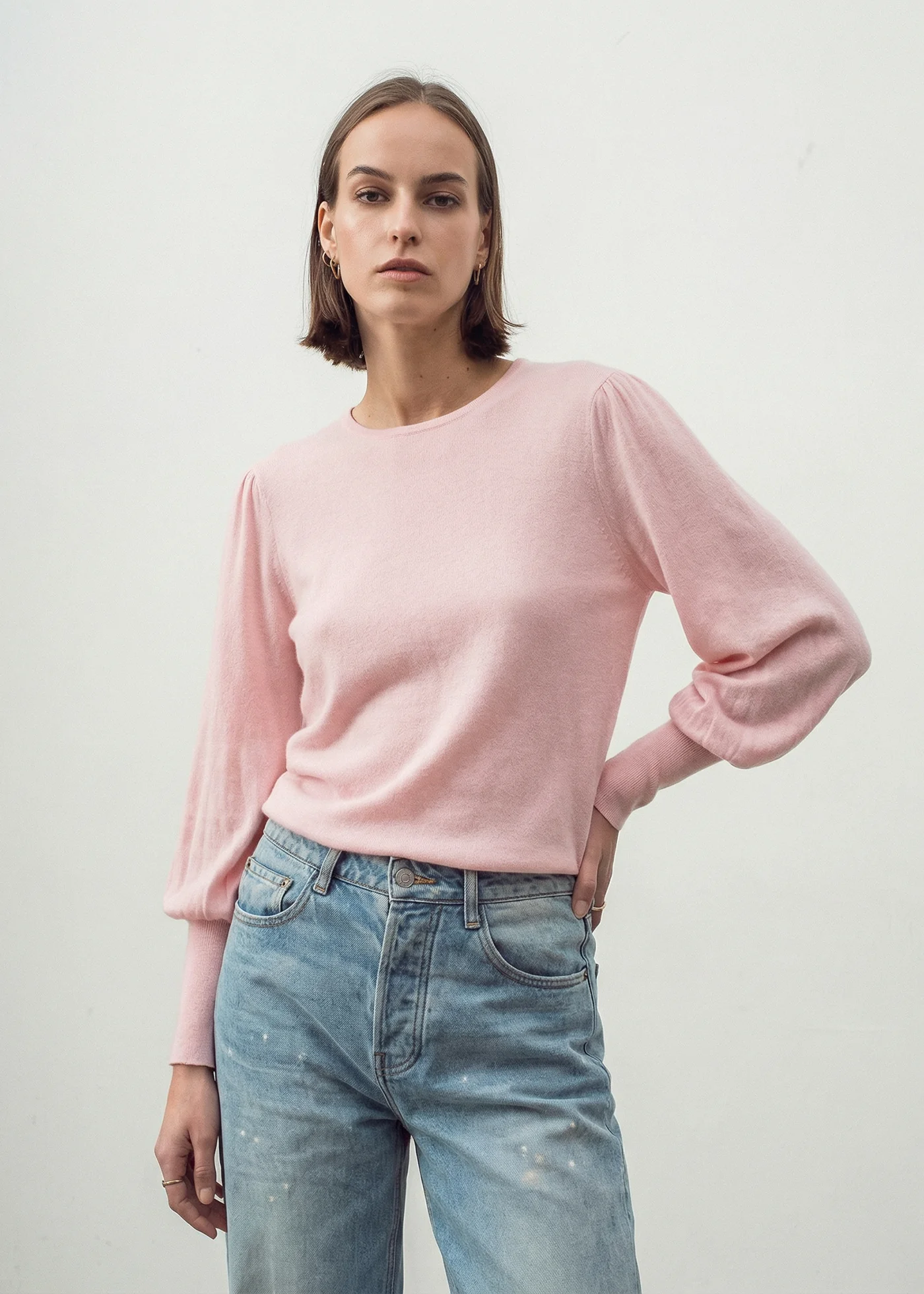Always Bell Sleeve Pullover | Palest Pink