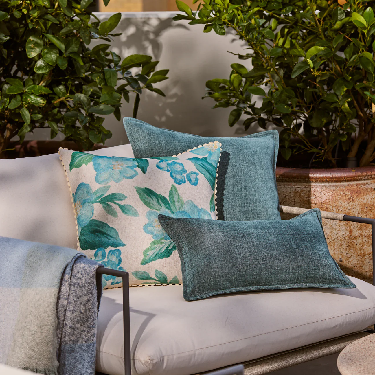 Ariana Teal Cushion 50cm - Image 2