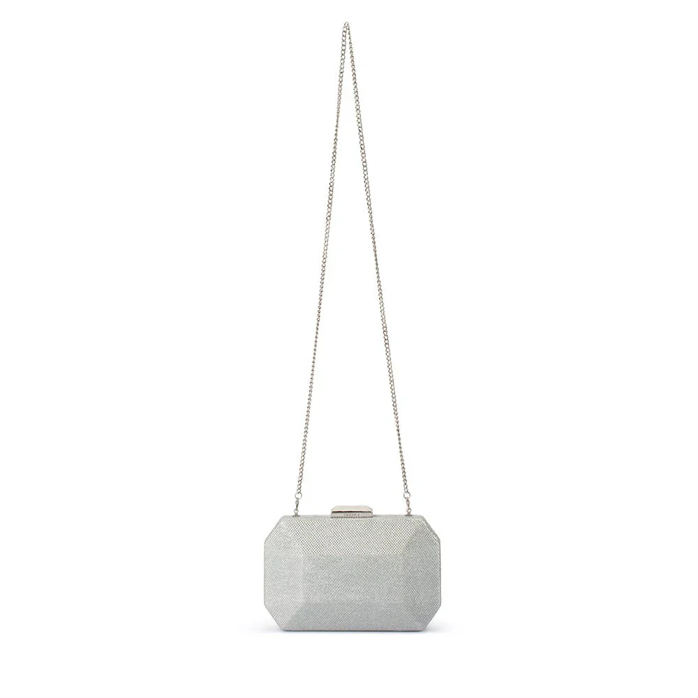 Avery Faceted Clutch | Silver - Image 4