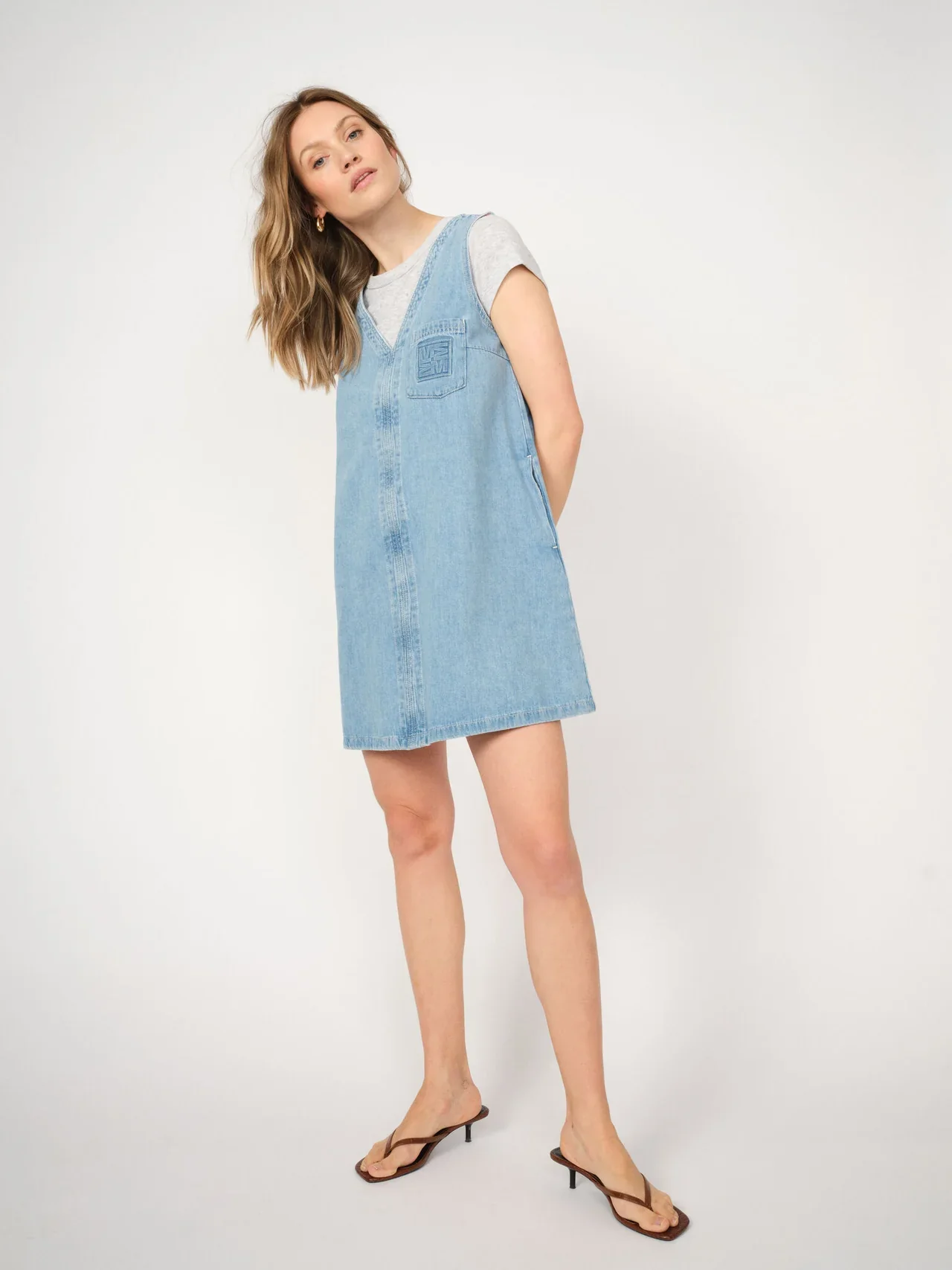Aya Denim Dress | Light Blue - Image 2