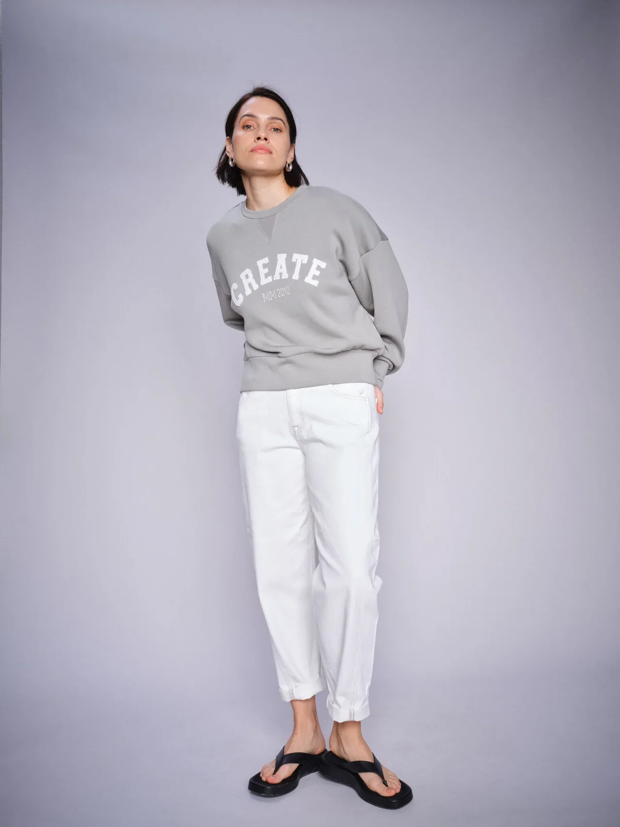 Aymen Melo Pant | White