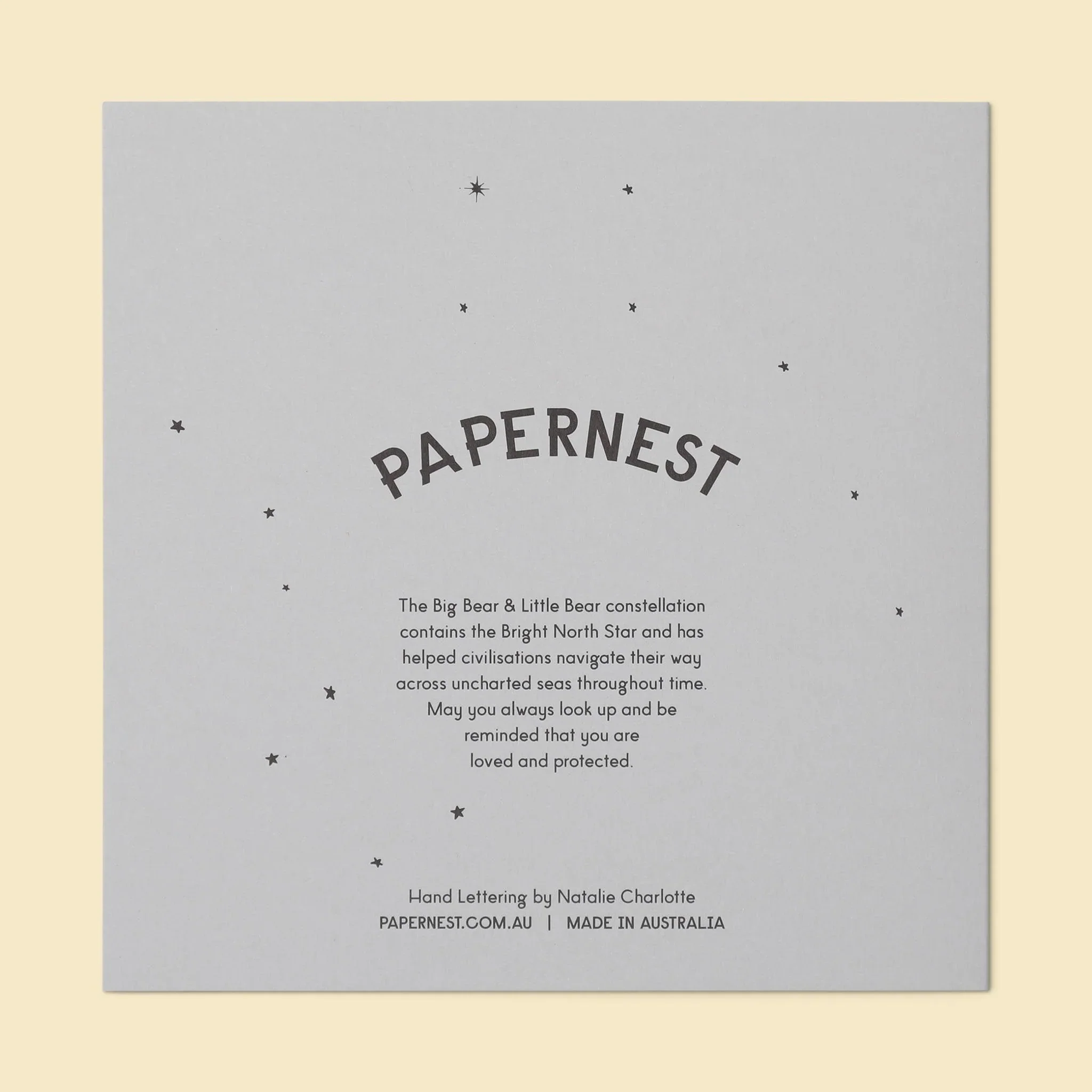 Baby Constellations Card | Grey - Image 2