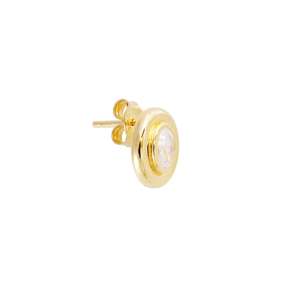 Bezel Set Oval Studs - Image 3
