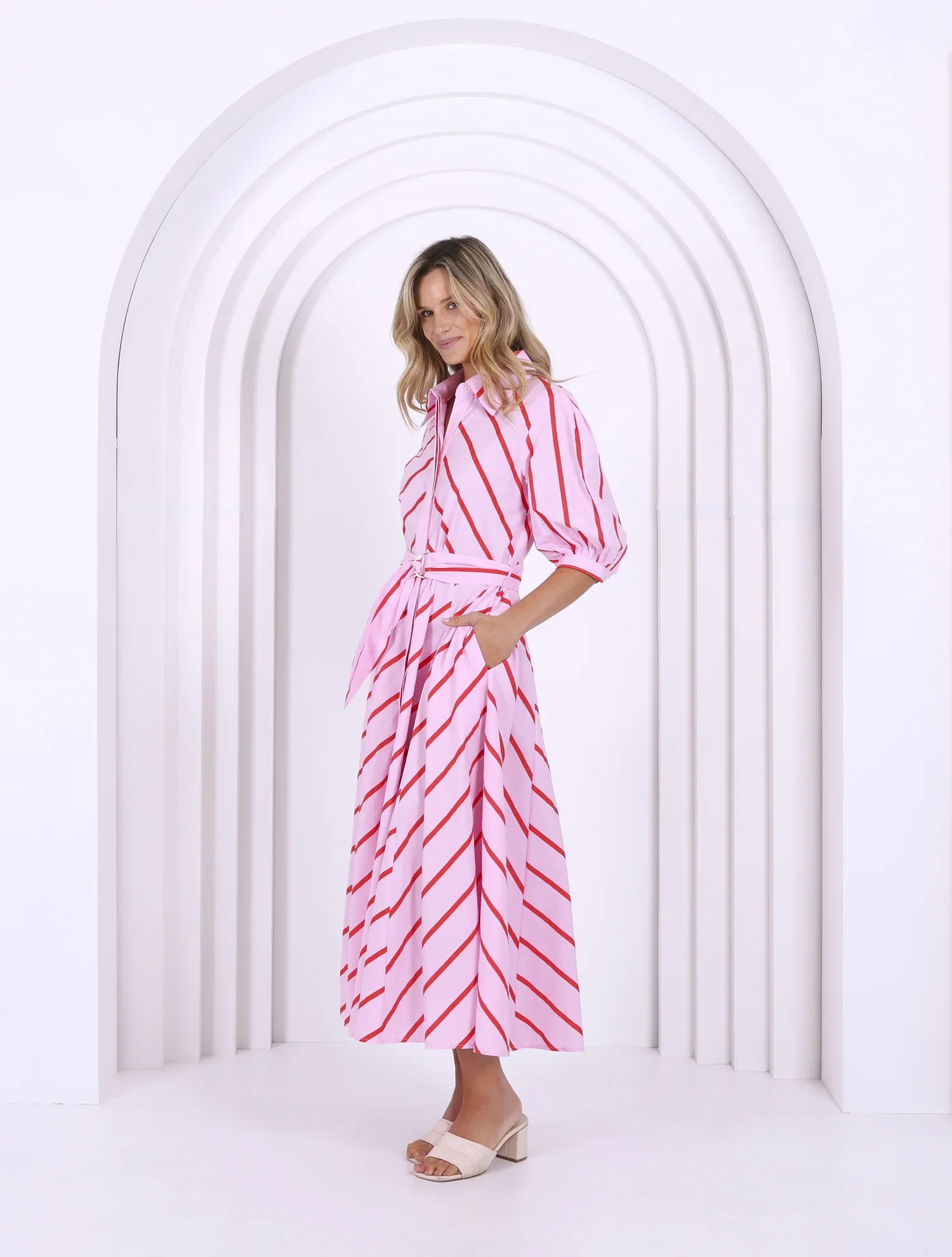 Bianca Dress | Pink/Red - Image 4