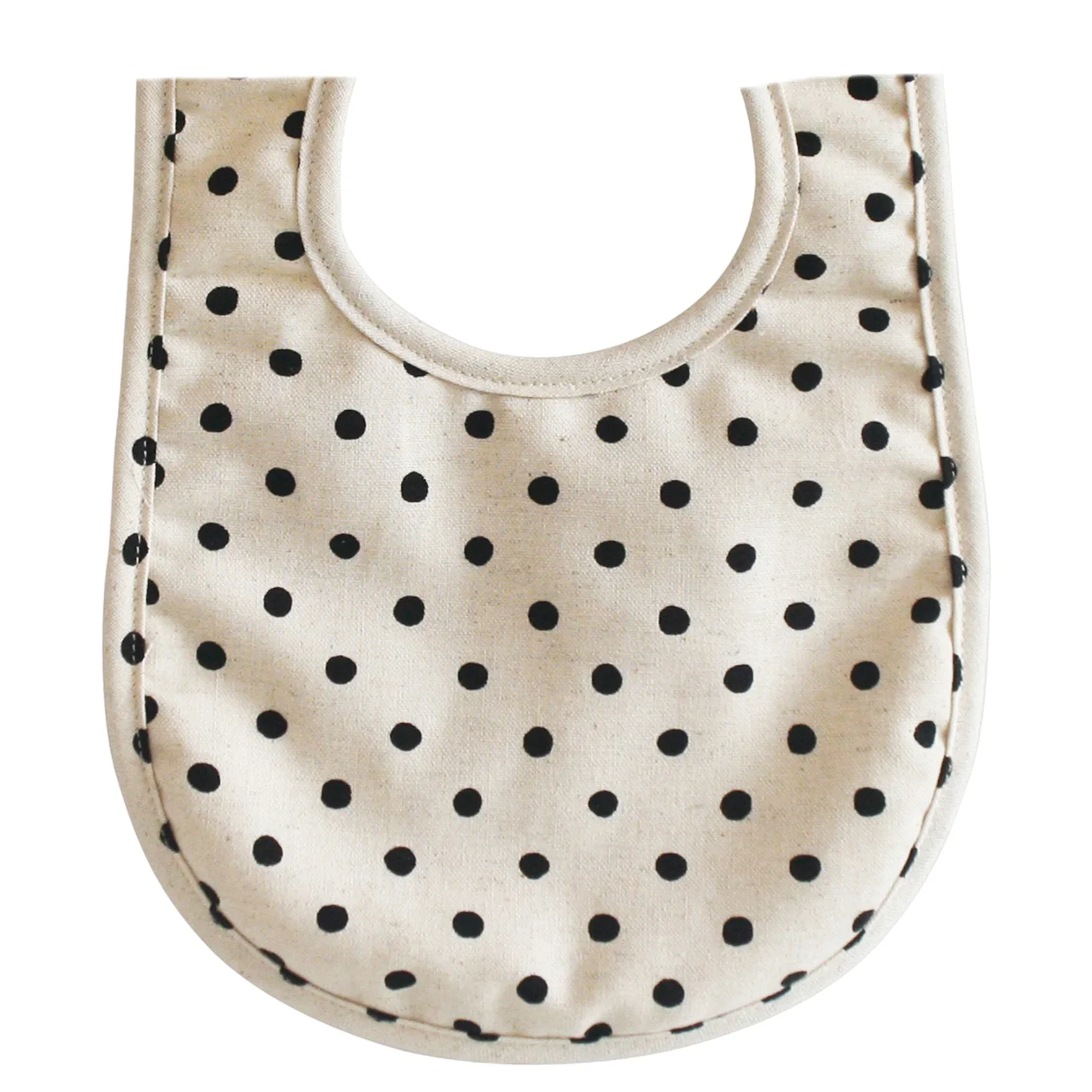 Bib | Black Linen Spot