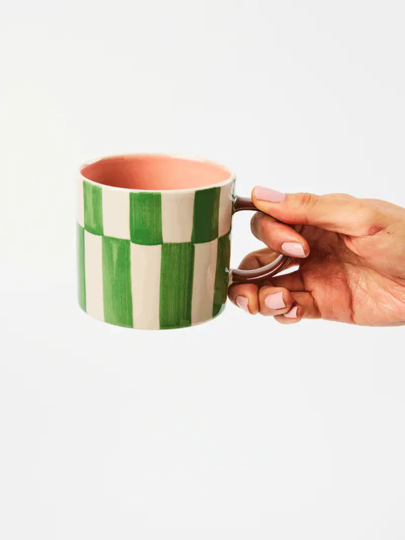 Bloomie Check Mug | Green - Image 3