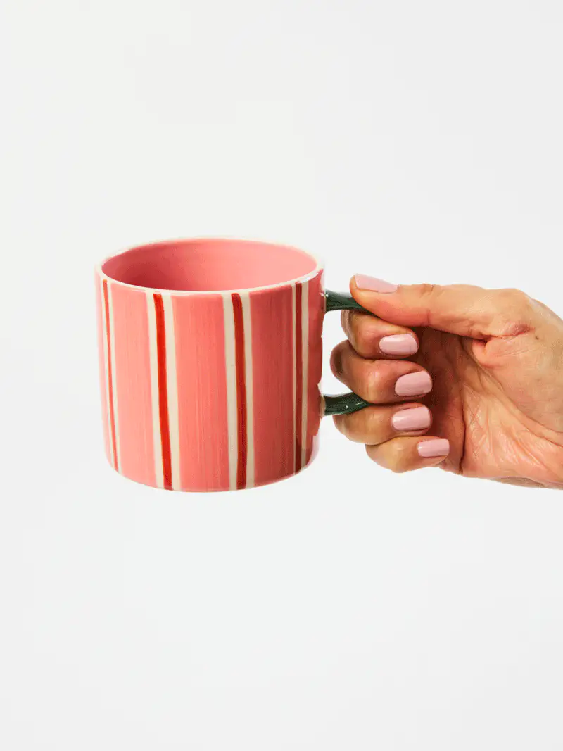 Bloomie Stripe Mug | Pink - Image 3