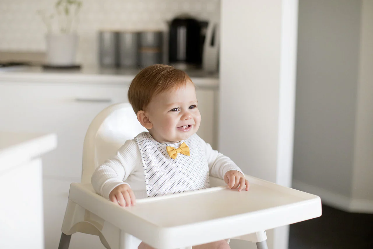 Bow Tie Bib | Navy Pinspot - Image 2