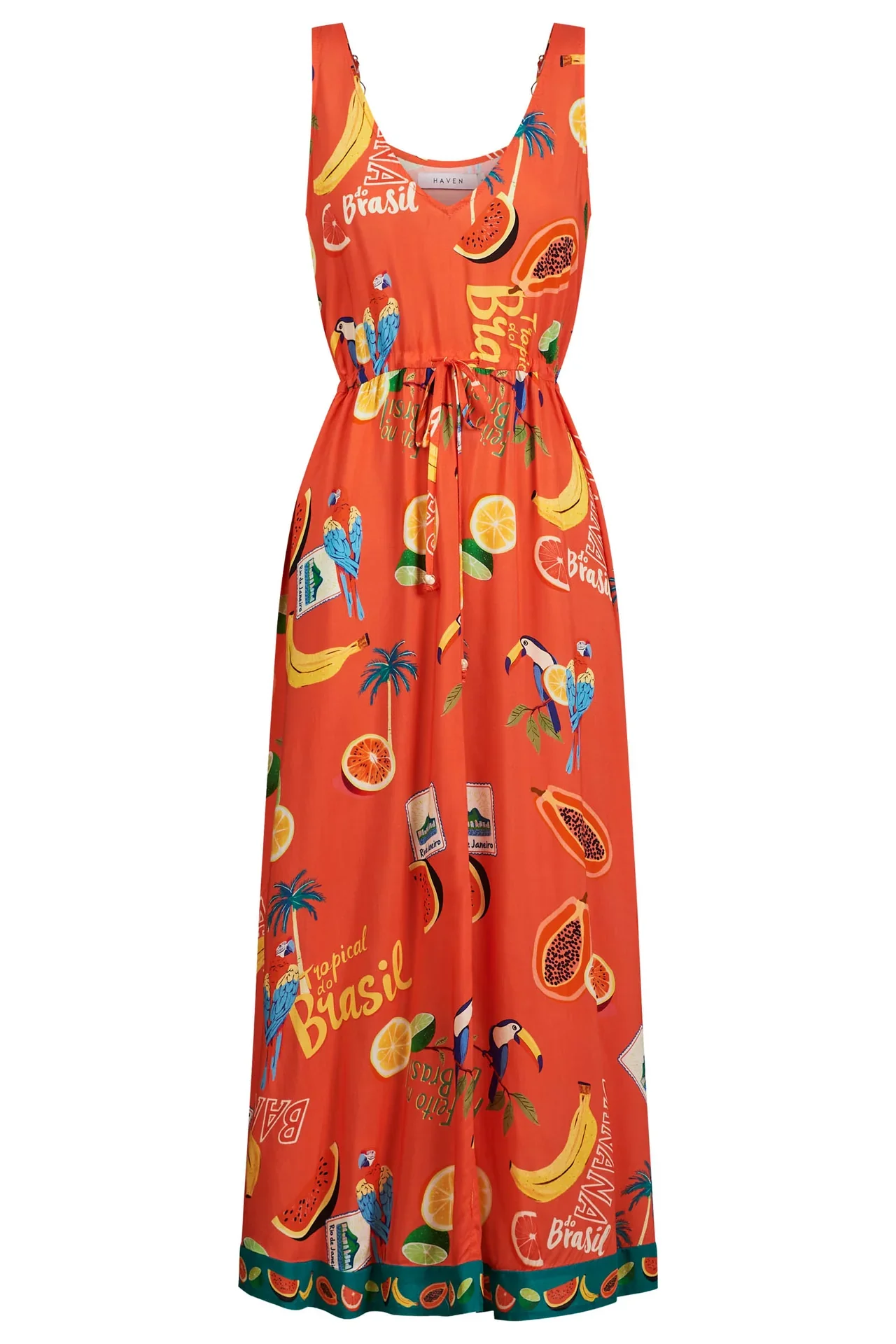 Cabana Tie Dress | Brasil Coral - Image 7