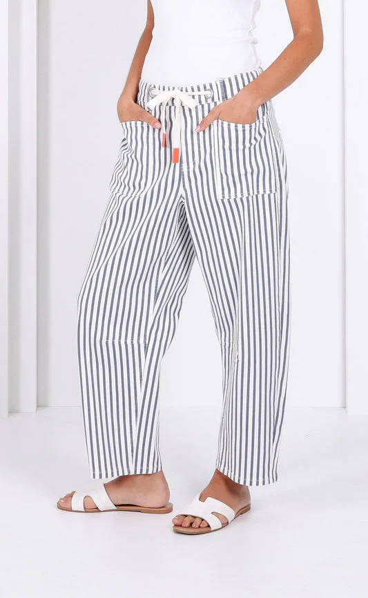 Carter Barrel Jeans | Navy Stripe