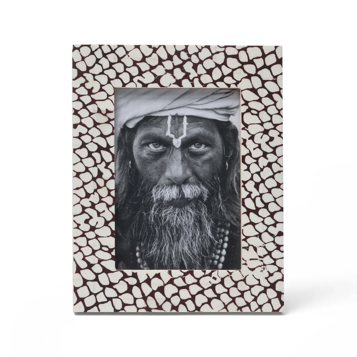 Chandra Photo Frame | Dark Tan & White - Image 2