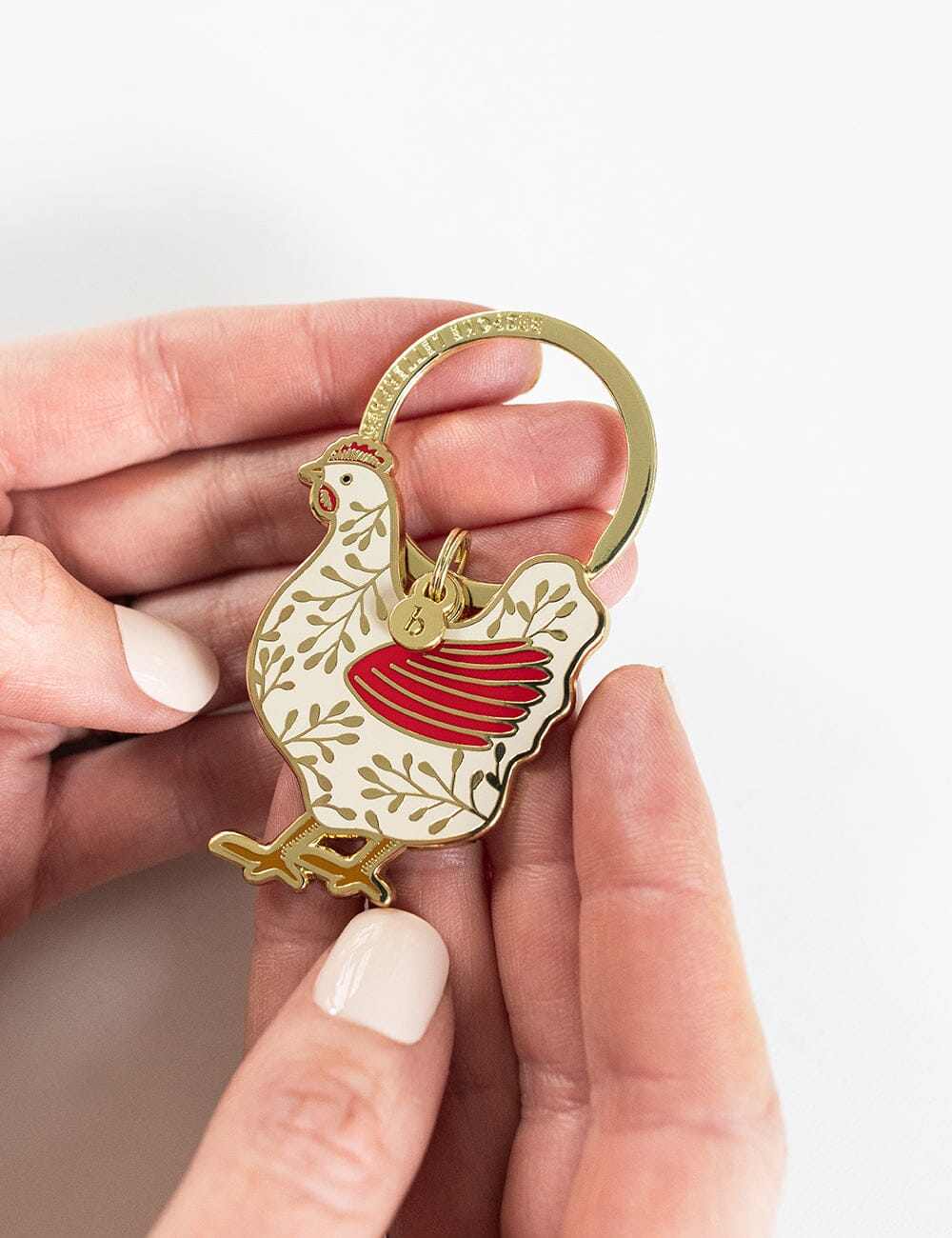 Chicken Enamel Keyring - Image 3