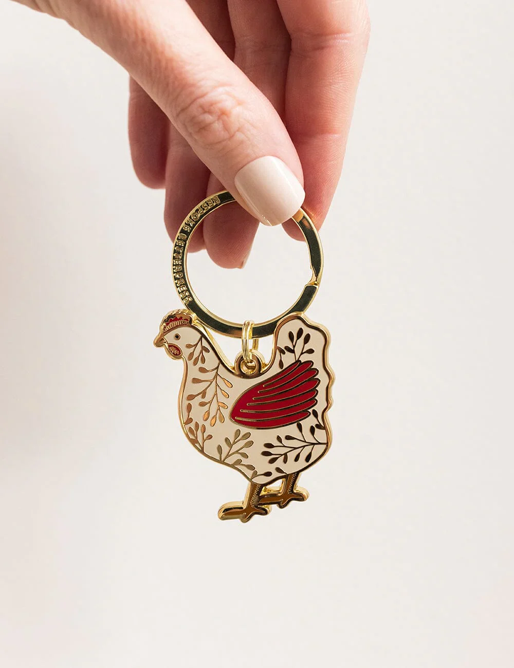 Chicken Enamel Keyring - Image 4