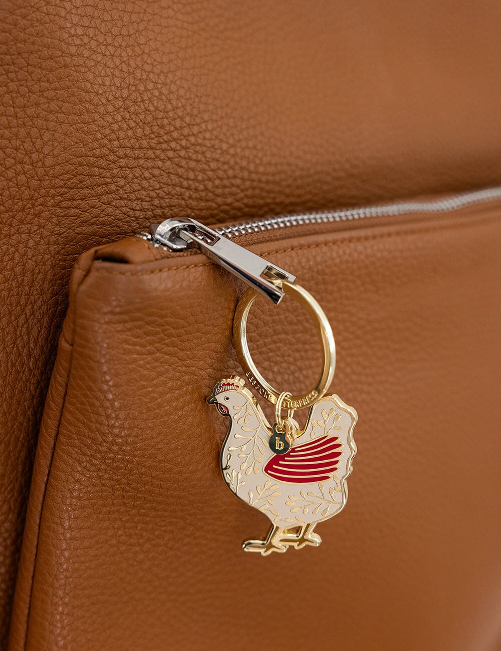 Chicken Enamel Keyring - Image 5