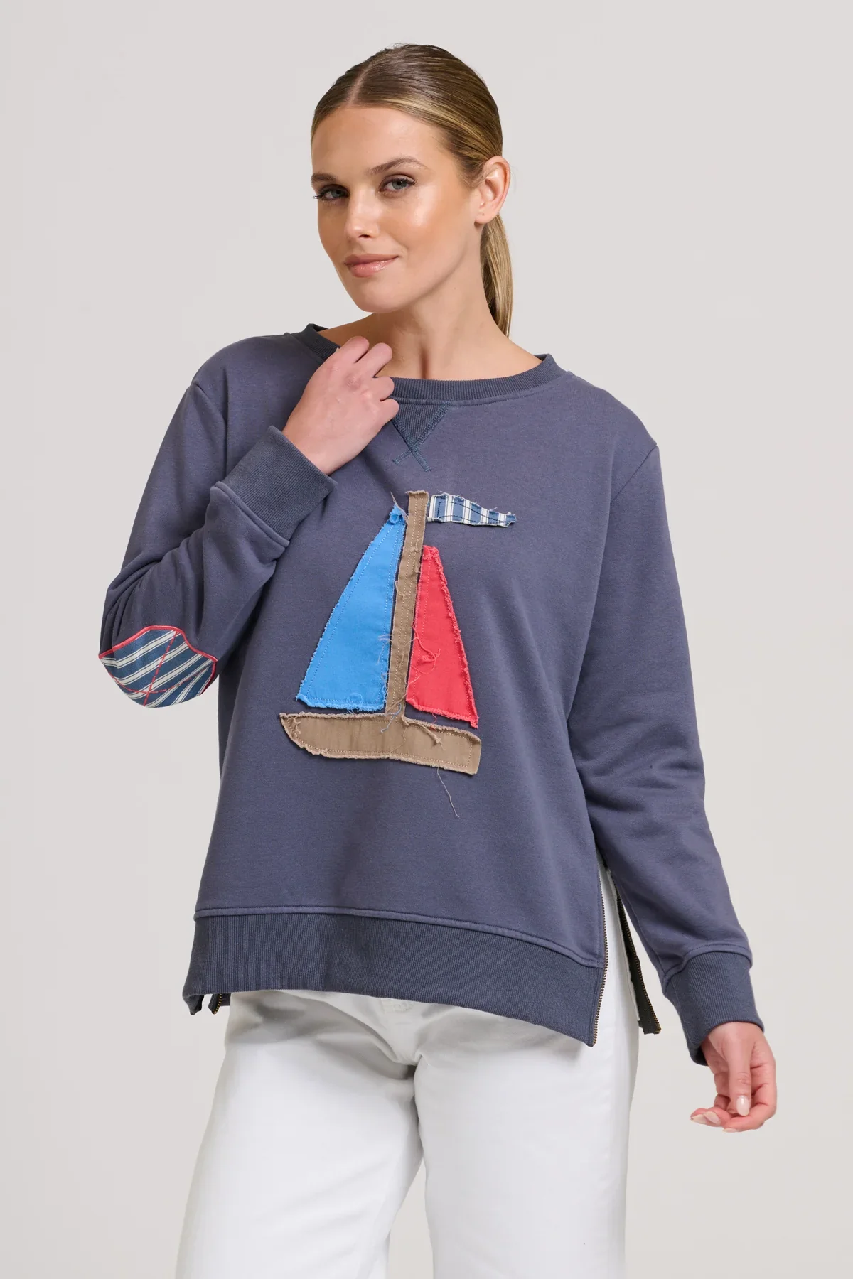 Classic Zipside Sail Boat | Navy/Multi