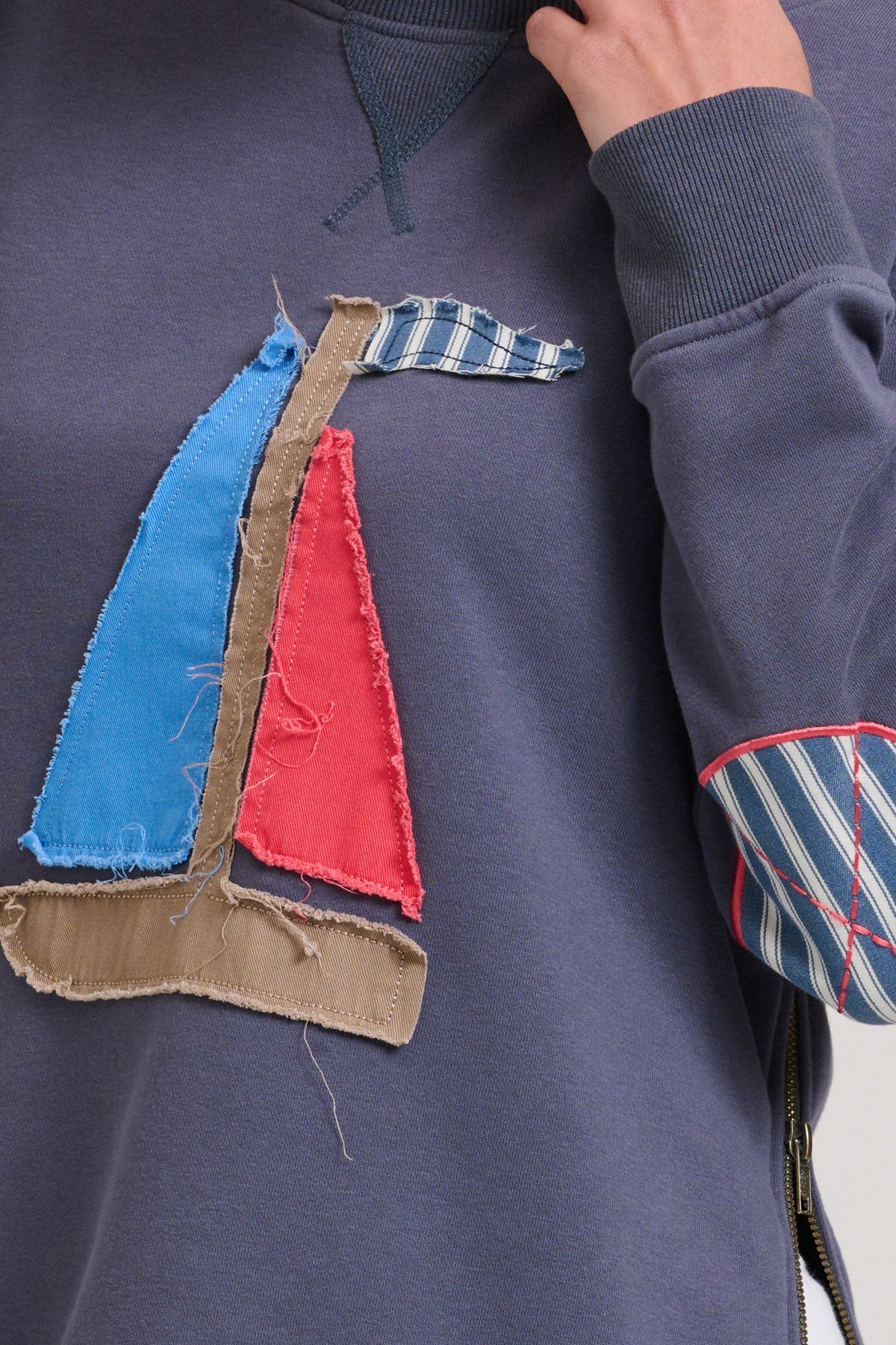 Classic Zipside Sail Boat | Navy/Multi - Image 4