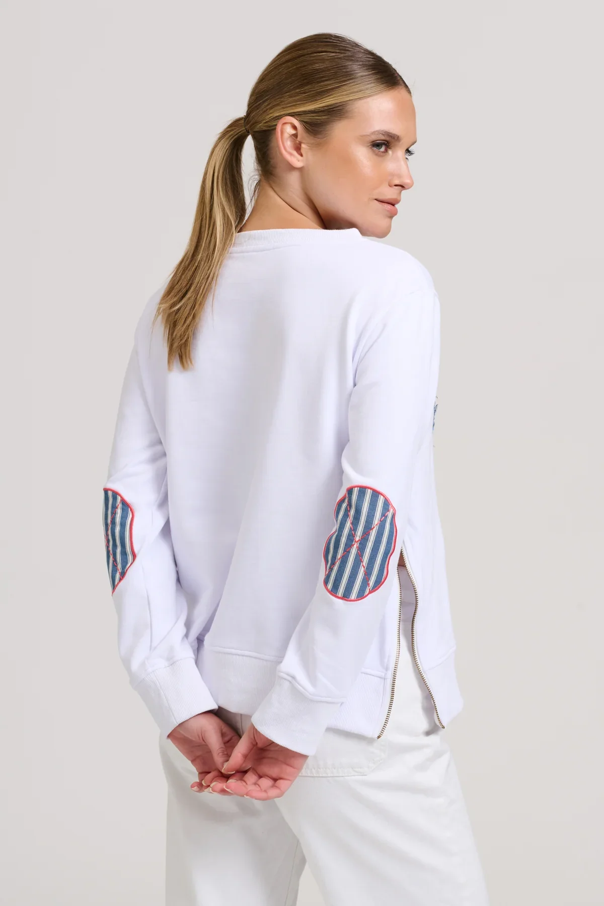 Classic Zipside Naval Flag | White/Navy - Image 4