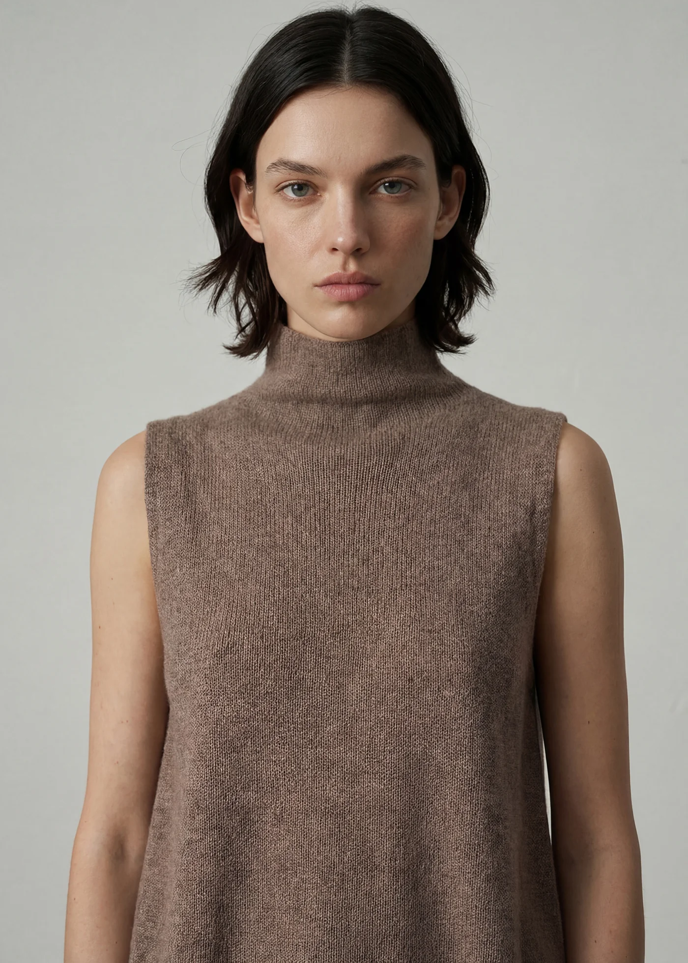 Clouded Funnel Neck Vest