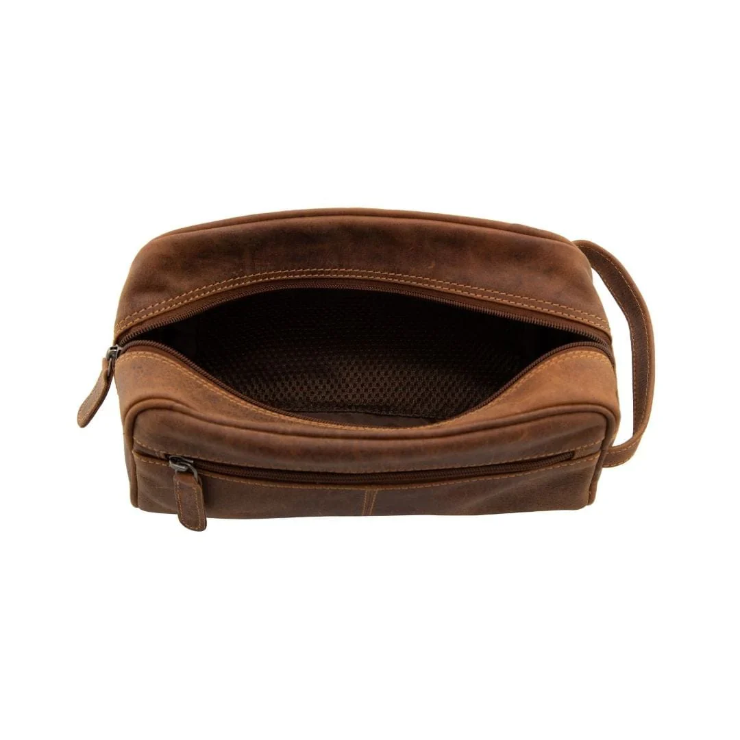 Corso Leather Wash Bag - Image 3