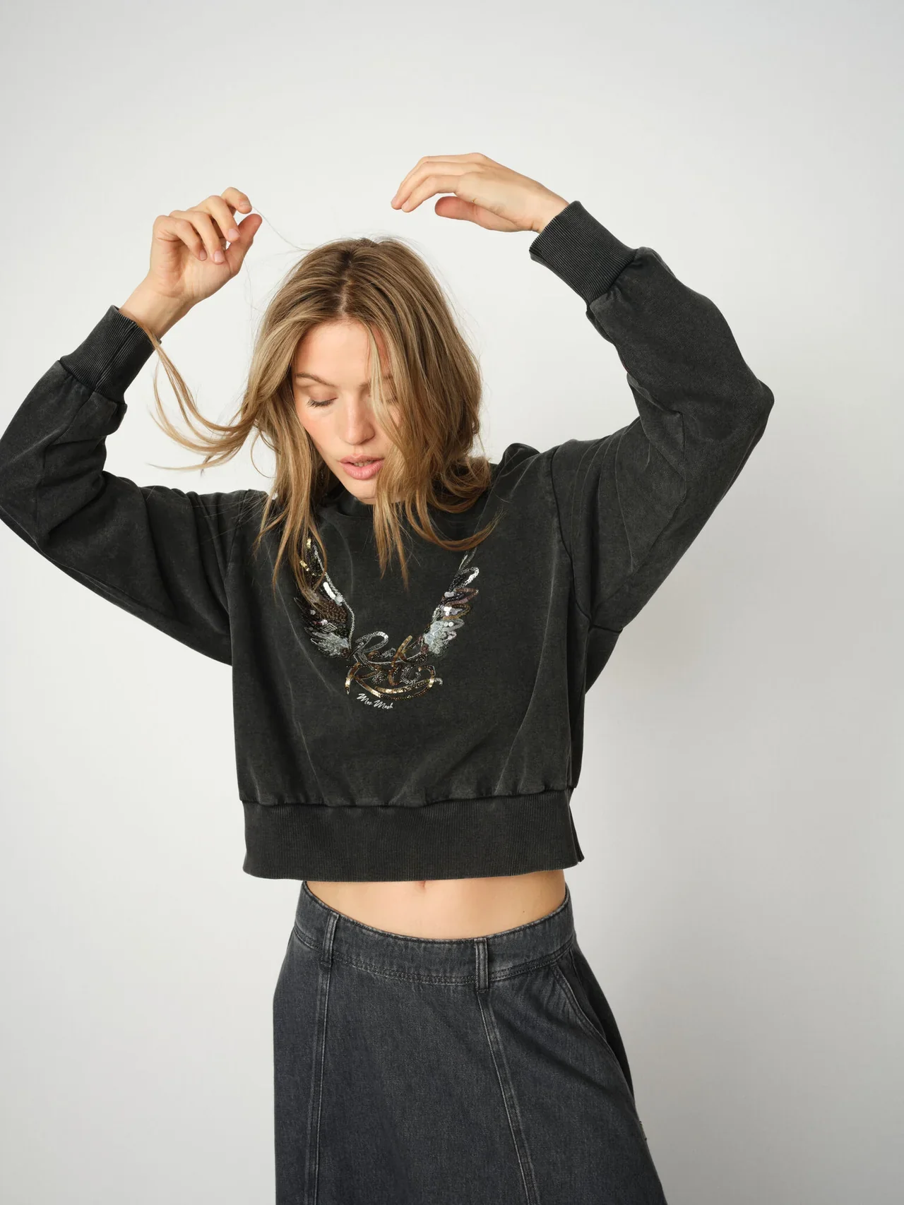 Cosette O-LS Sweatshirt | Phantom - Image 2