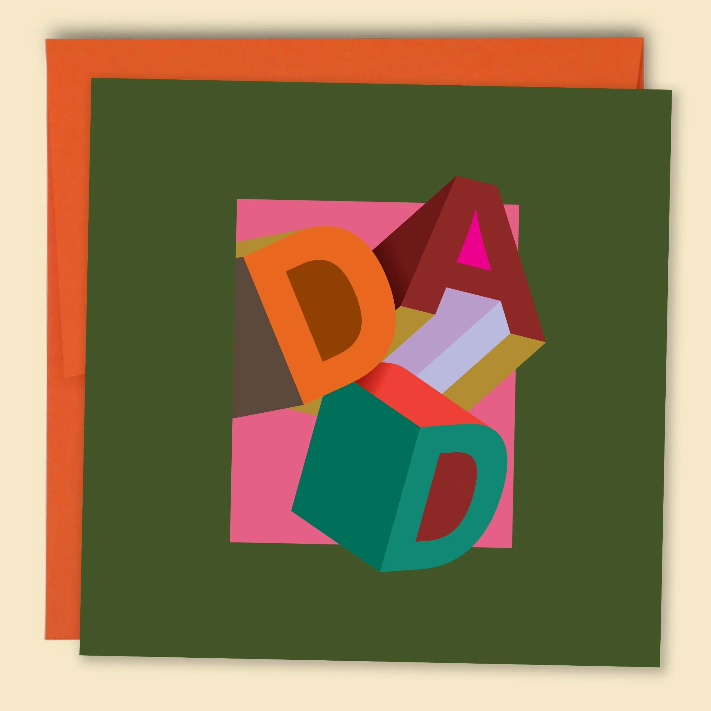 Dad Dimensional Card | Green