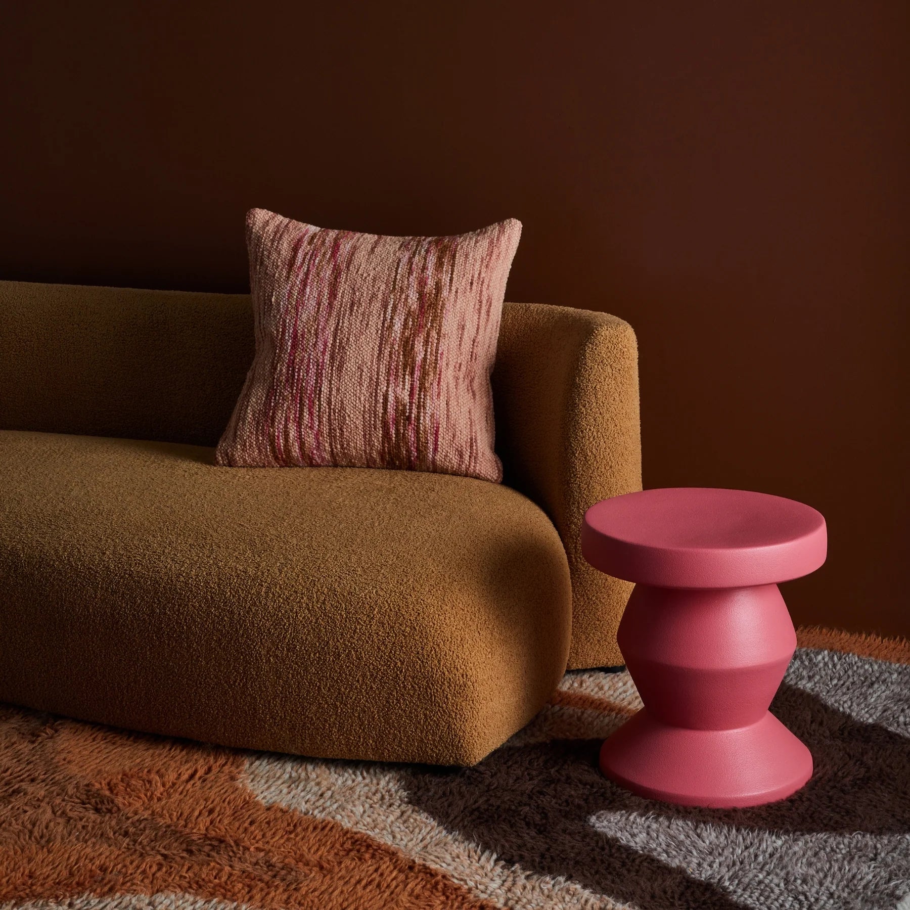 Wool Marle Pink 50cm cushion - Image 3