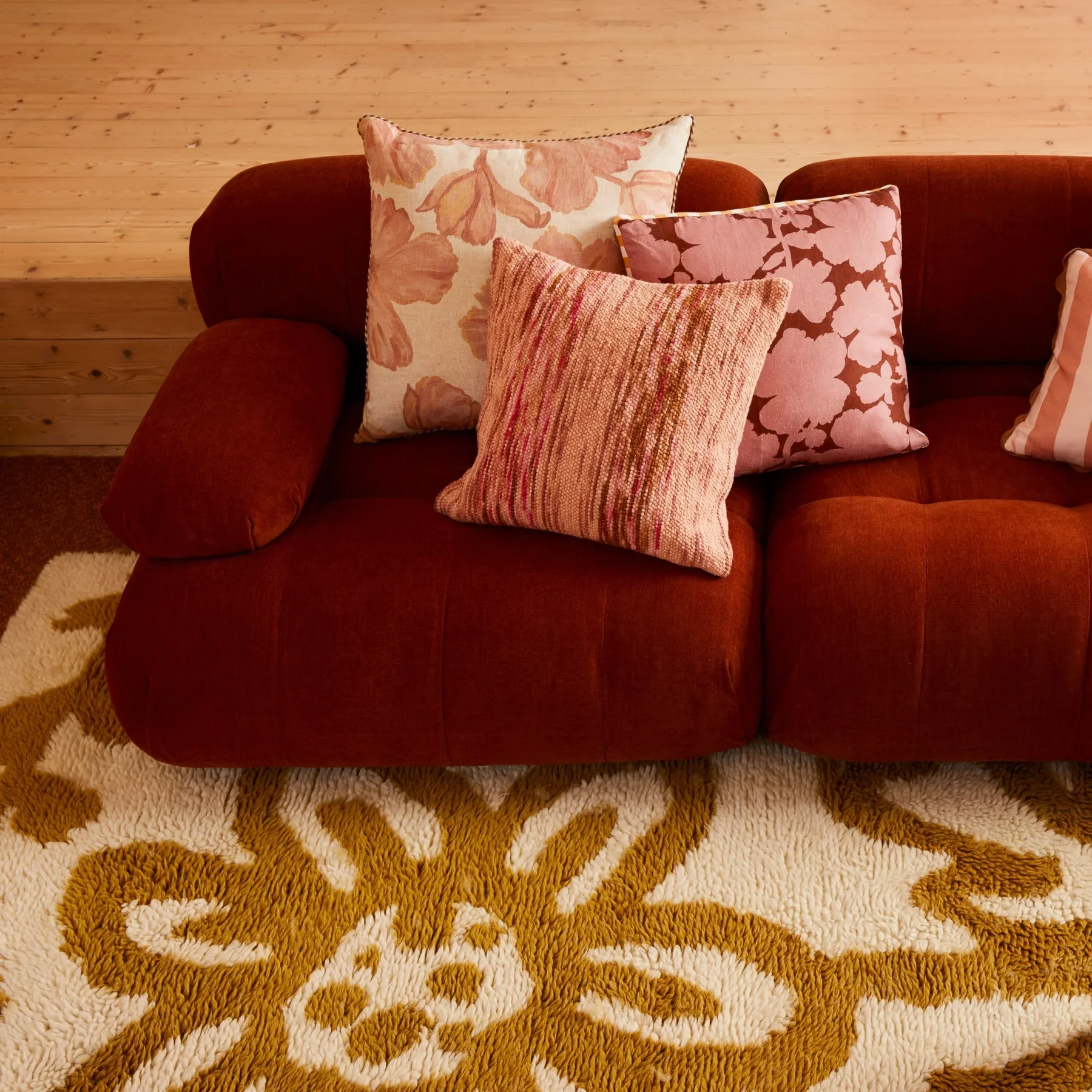 Wool Marle Pink 50cm cushion - Image 5