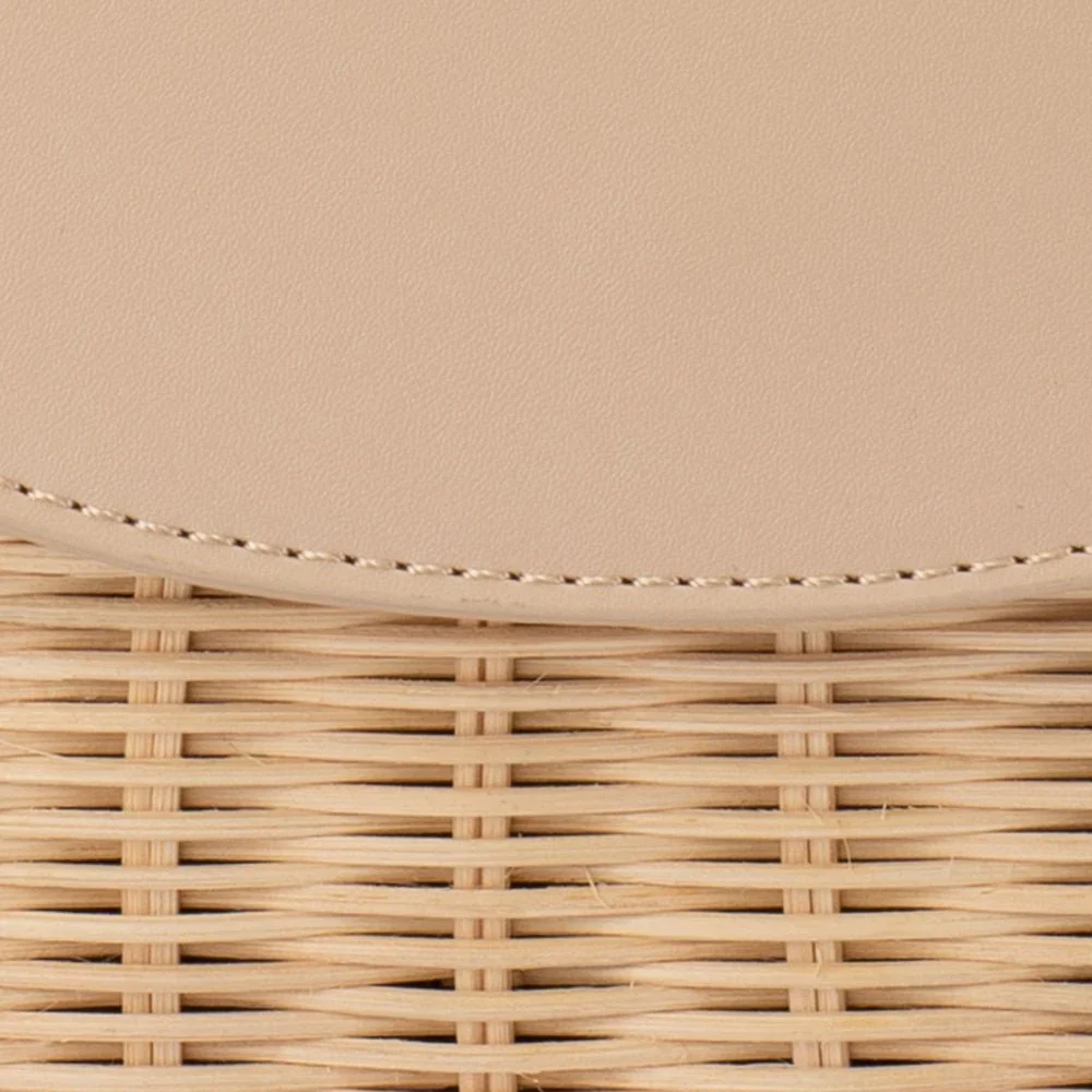 Elle Wicker Top Handle Bag | Natural - Image 2
