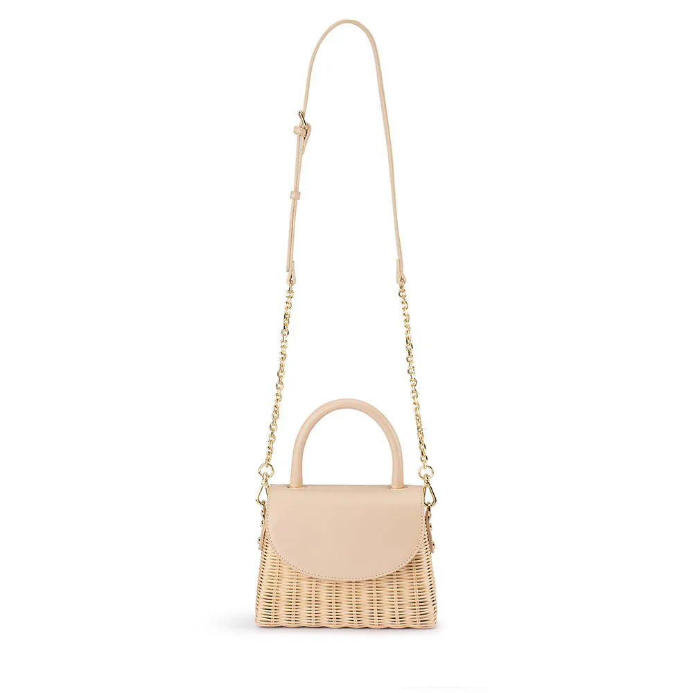 Elle Wicker Top Handle Bag | Natural - Image 6