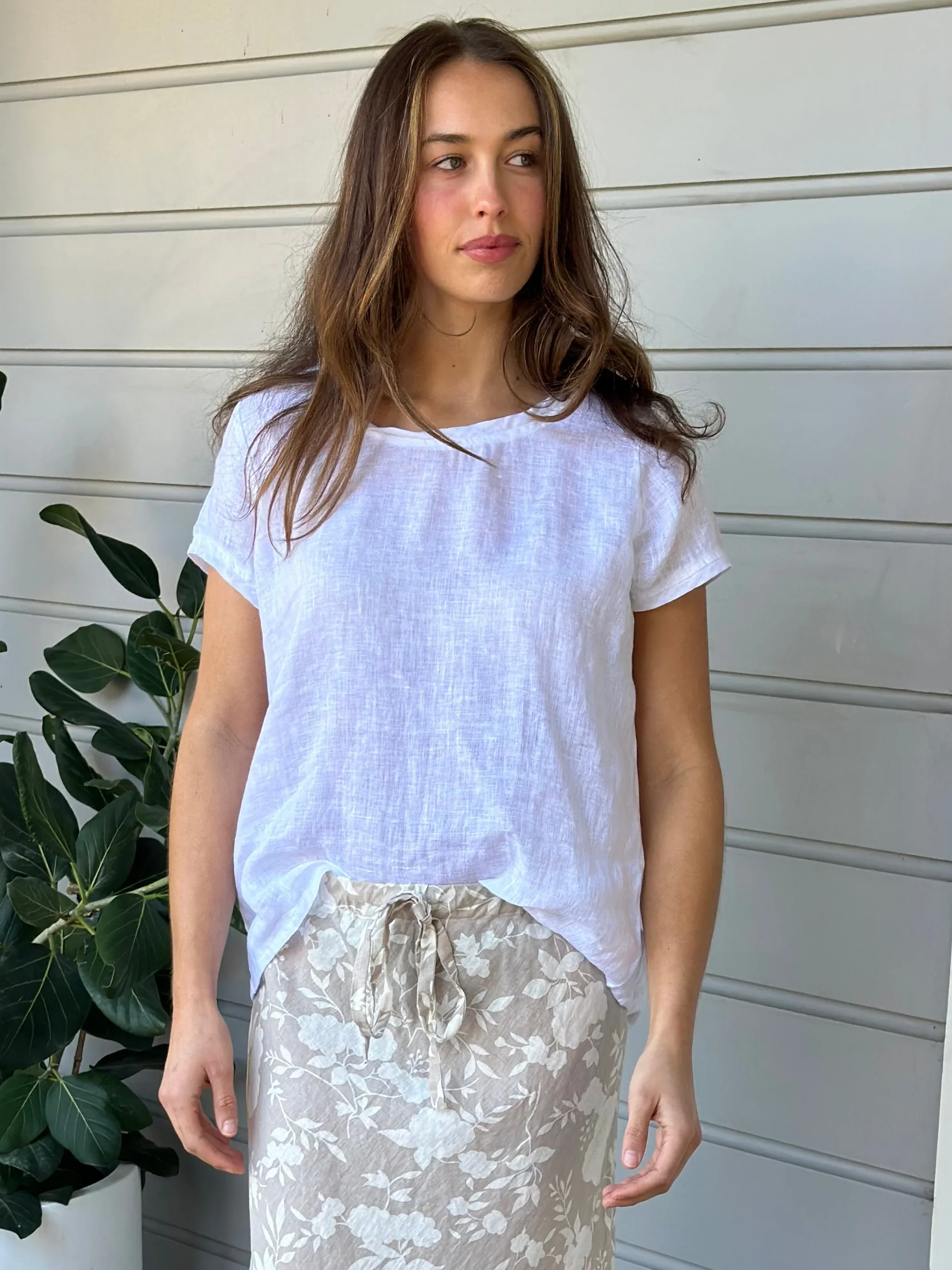 Ellie Round Neck Top | White - Image 5