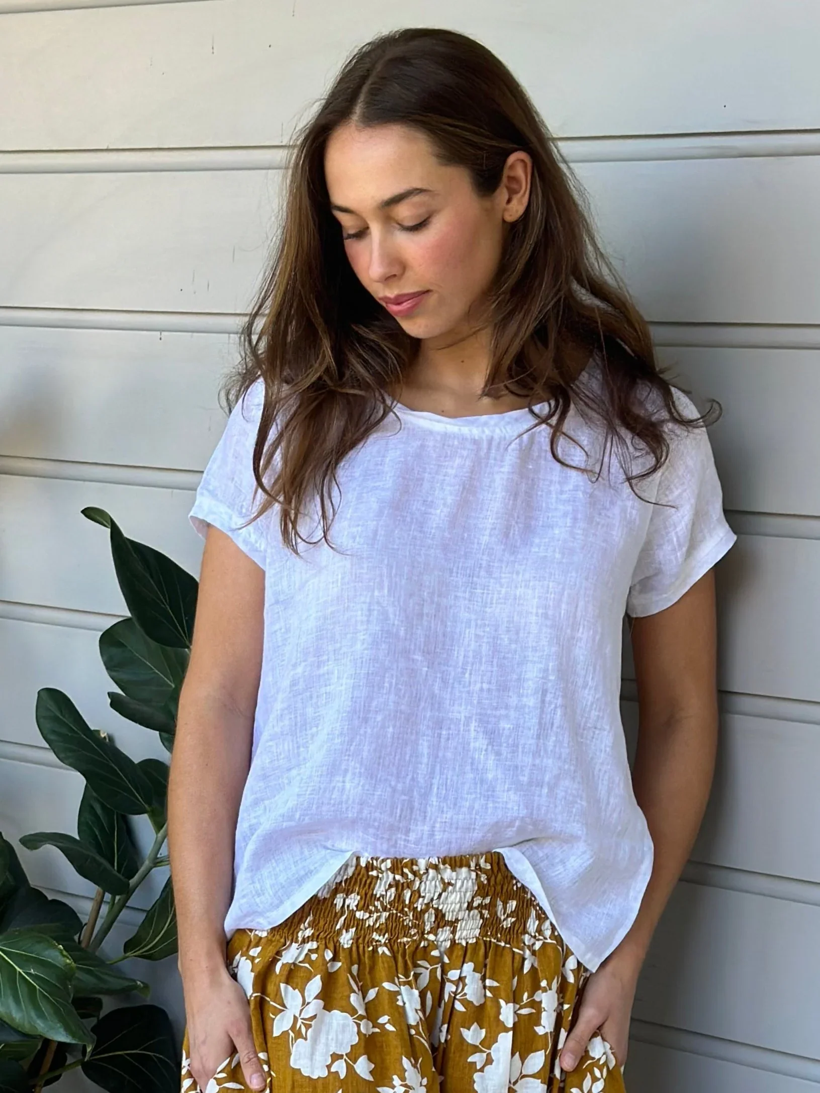 Ellie Round Neck Top | White - Image 6