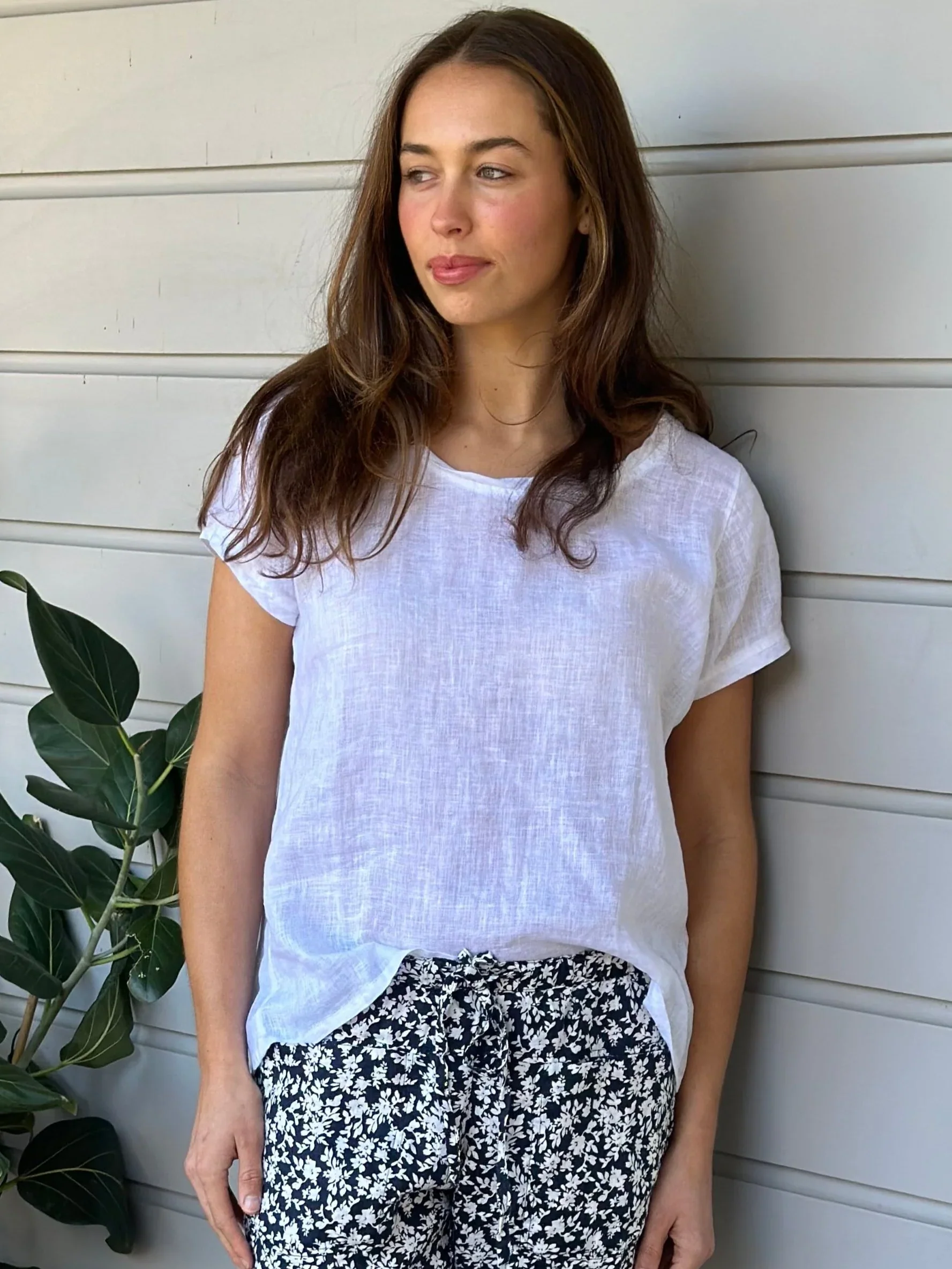 Ellie Round Neck Top | White - Image 7