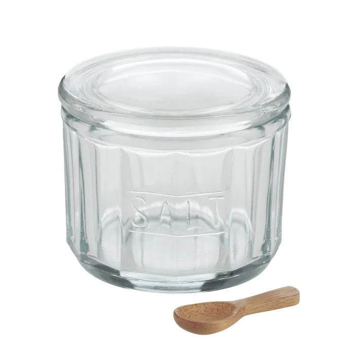 Eltham Glass Salt Jar with Scoop - Image 2