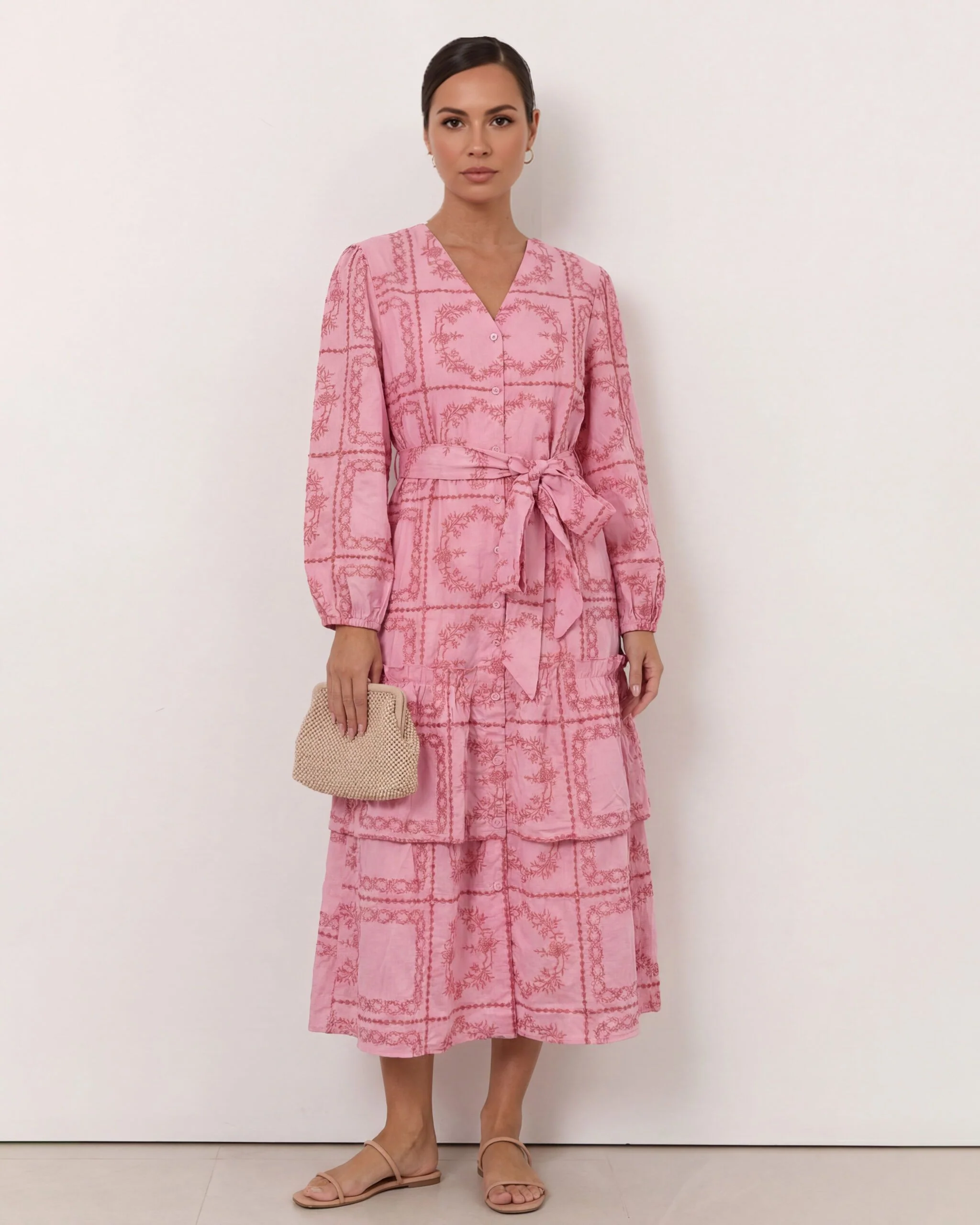 Embroidery Dress | Pink/Rose