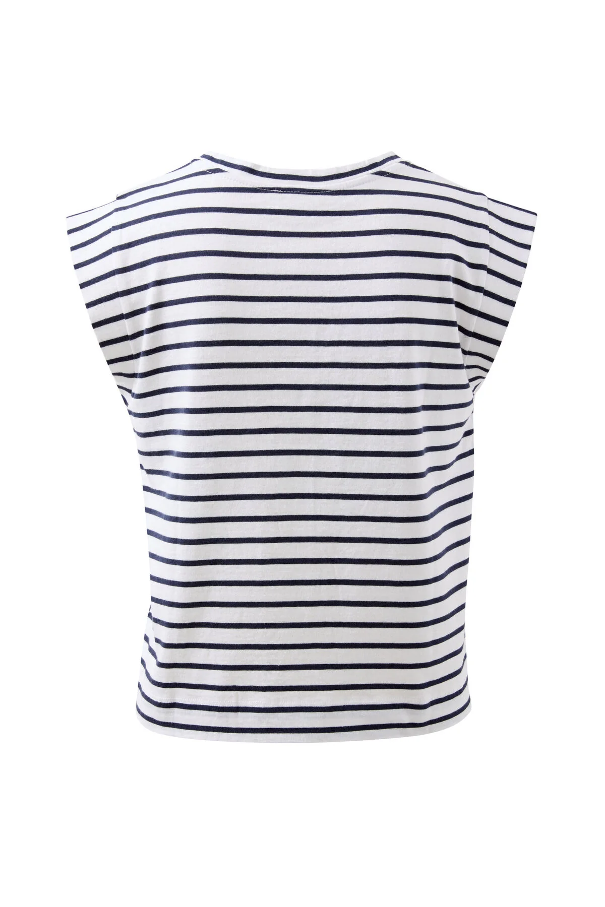 Extended Shoulder Tee|Navy Stripe - Image 5