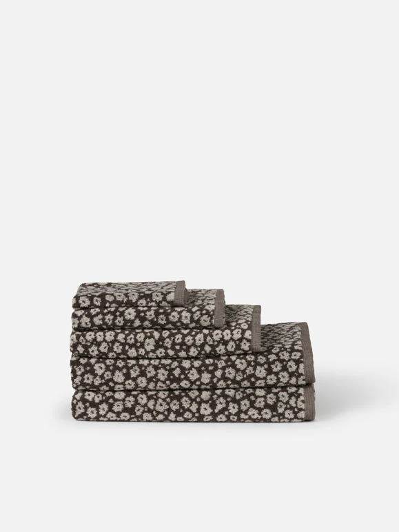 Forget Me Not Cotton Bath Towel | Rye/Oat - Image 2