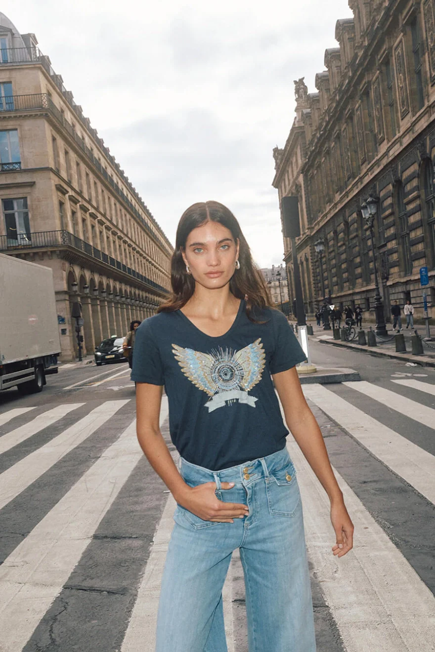 Gethi Deco Tee | Salute Navy