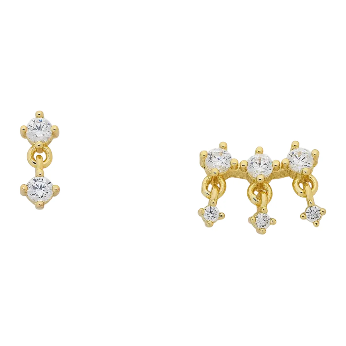Gwen Crystal Earring | Gold