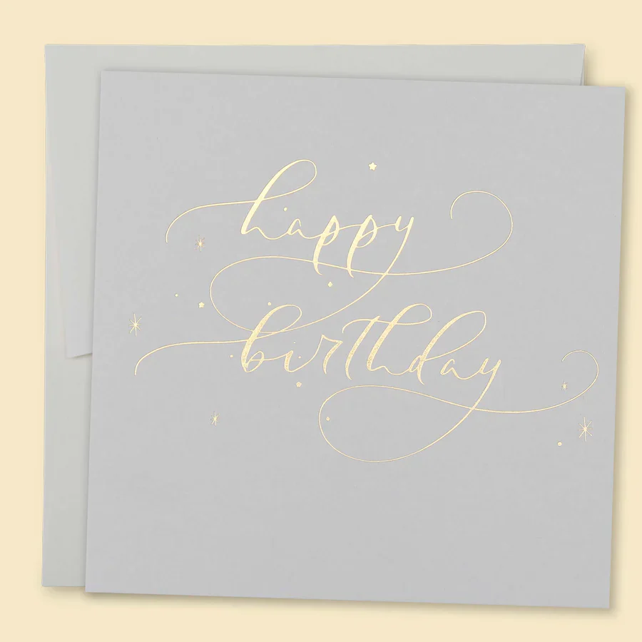 Happy Birthday Constellations Card | Grey