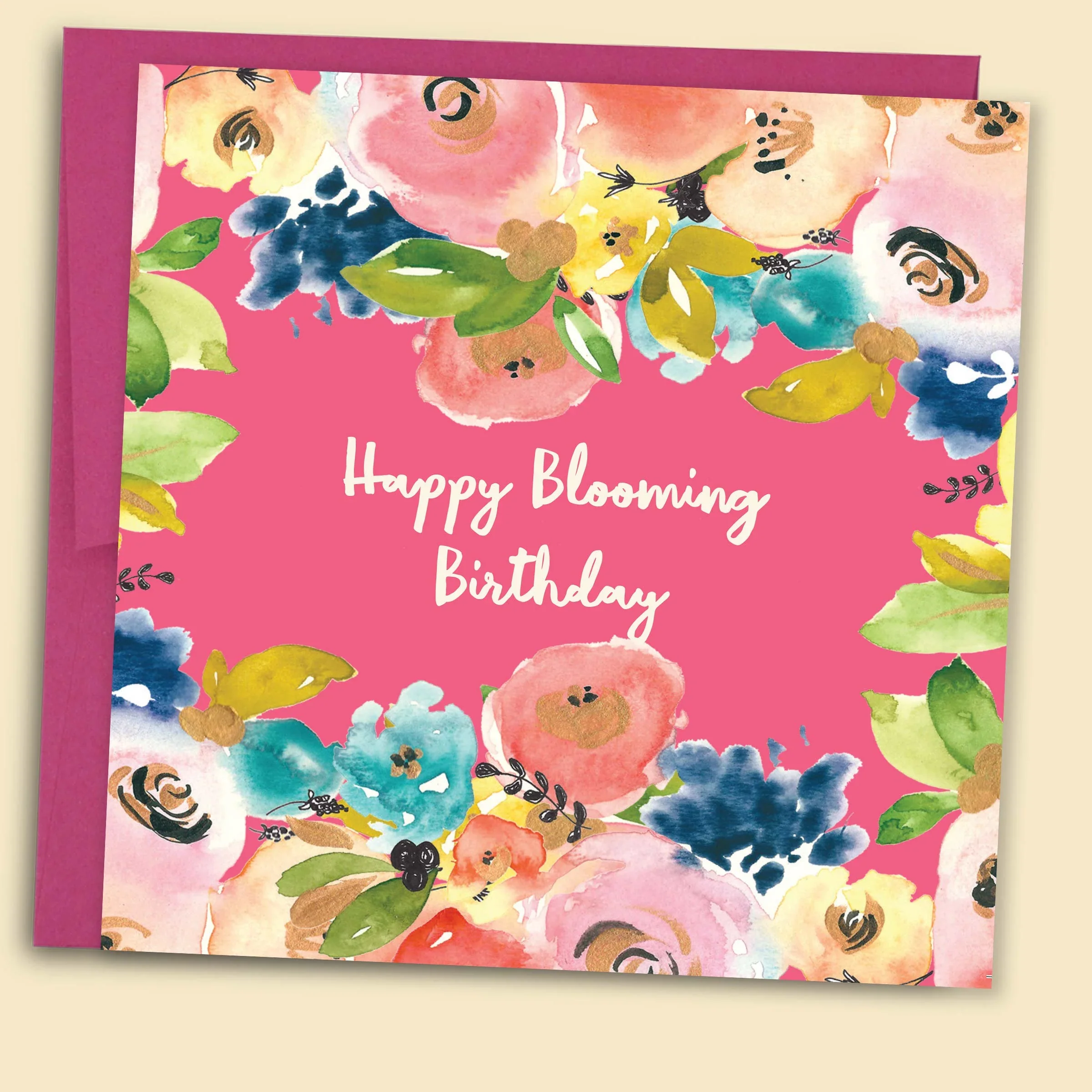 Happy Blooming Birthday Card | Pink