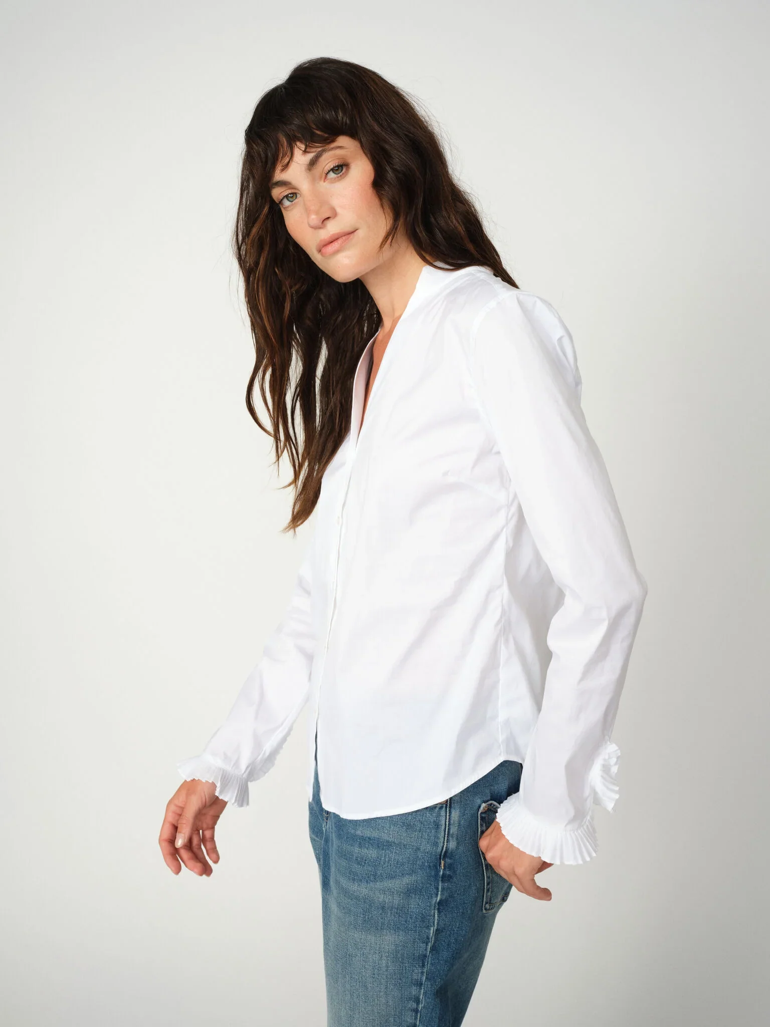 Hassie Pleat Shirt | White - Image 2