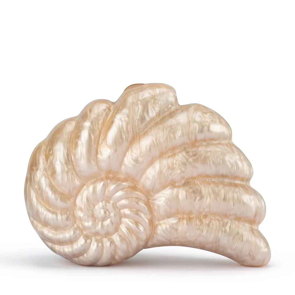 Indi Acrylic Shell Clutch | Natural - Image 6