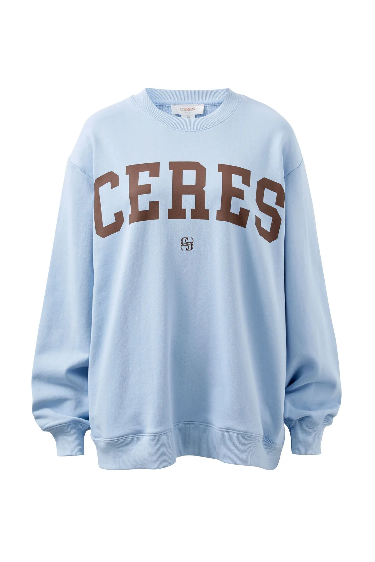 Isla Oversized Slouchy Crew | Chalk Blue - Image 2
