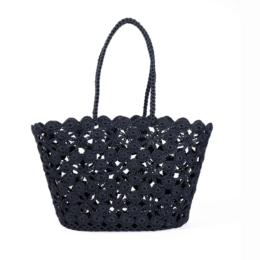 Jane | Crochet Basket | Black