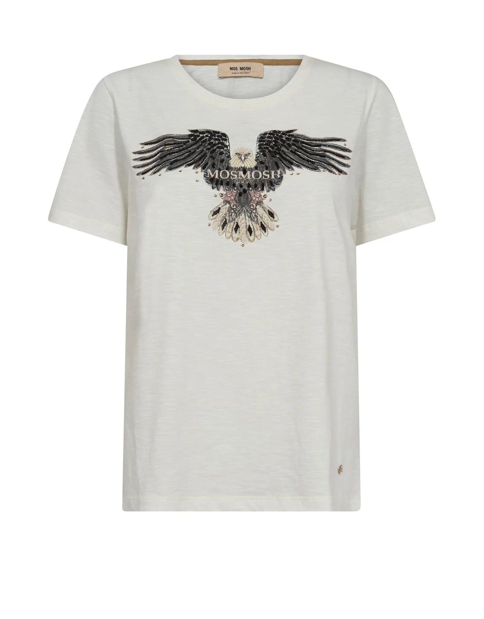 Kylah O-SS Deco Tee | Ecru